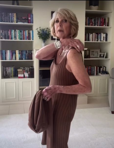 76-year-old grandmother ripped apart in comments after modeling sleeveless dress on social media