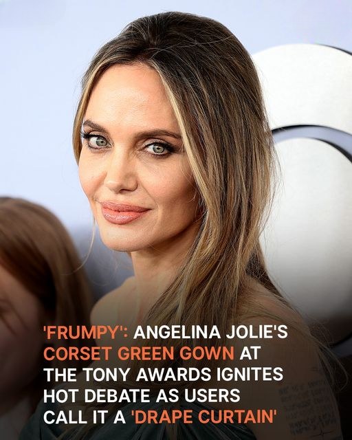 Public Strongly Divided Over Angelina Jolie’s Green Draped Gown & New Hair Color at the 2024 Tony Awards