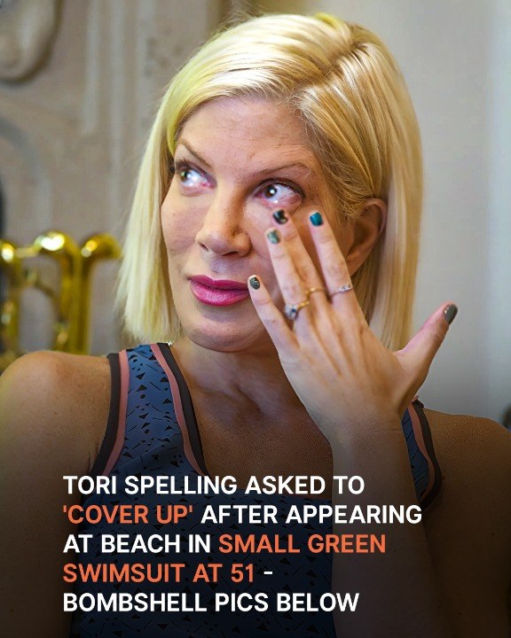 Online Users Slam Tori Spelling, 51, for Wearing Neon Two-Piece Swimsuit at Beach: ‘Not a Good Look’